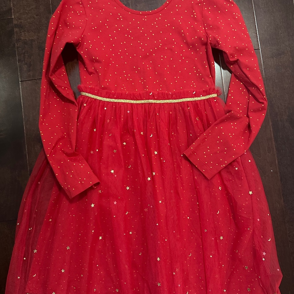 Hanna Andersson girls size 8 red tulle dress